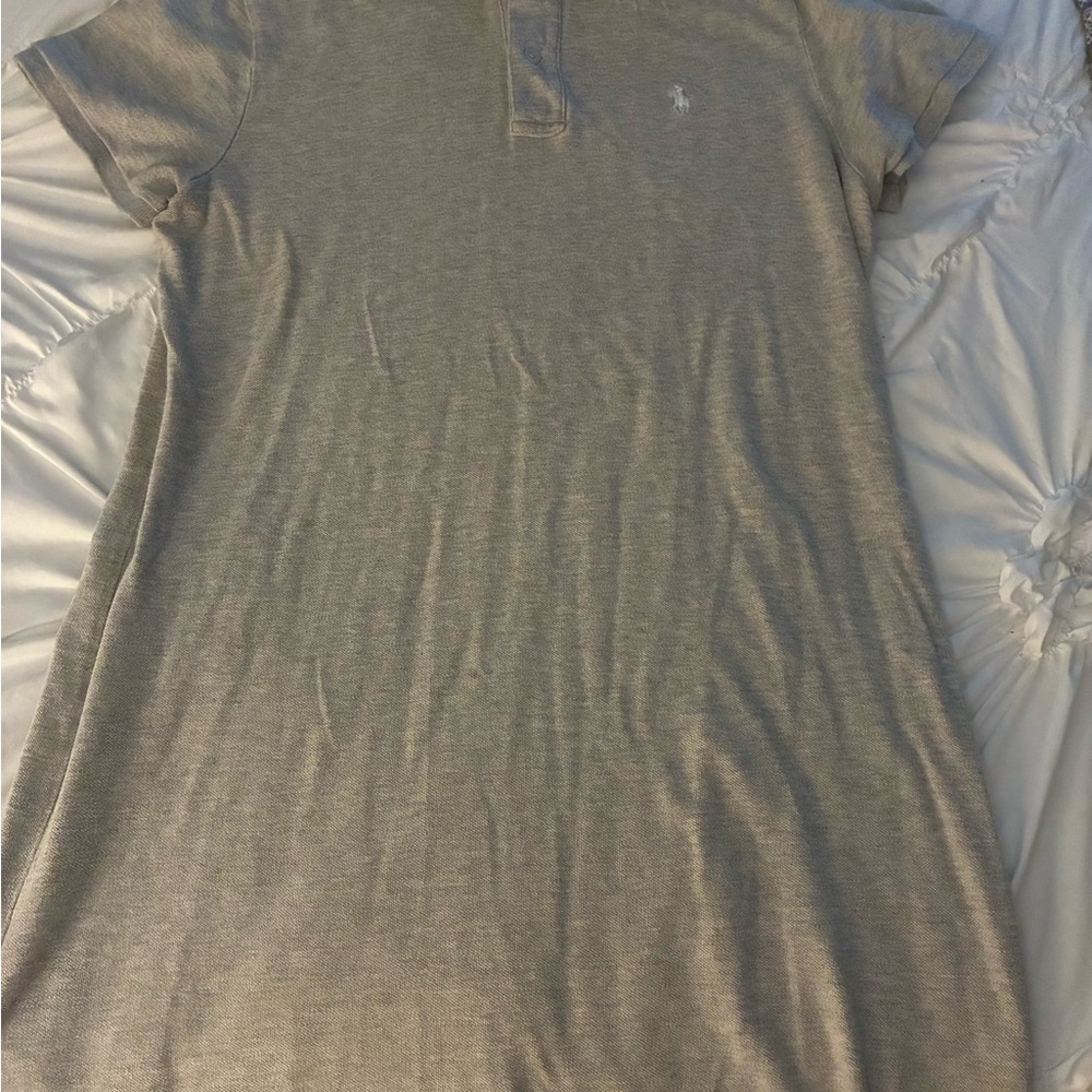 Ralph Lauren Classic Gray Polo dress with Subtle Logo